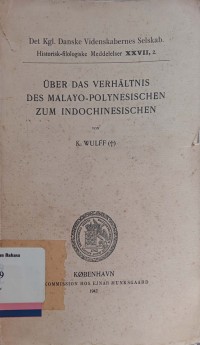 Uber das verhaltnis des malayo-polynesischen zum indochinesischen