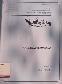 Voice in Austronesian Volume 39, 1996