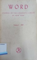 Word: Journal of The Linguistic Circle of New York