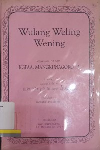 Wulang weling wening