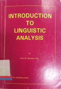 Introduction to linguistic analysis