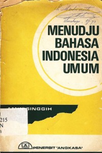 Menudju Bahasa Indonesia Umum