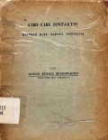 Ciri-ciri sintaksis : Kalimat baku bahasa indonesia