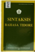 Sintaksis Bahasa Tidore