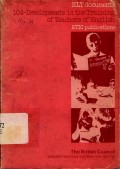 Elts documents : 104 Developments in the training of teachers of english