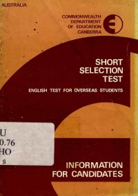 Short selection test : English test for overseas students