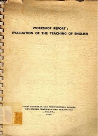 Workshop report : Evaluation of the teaching of english