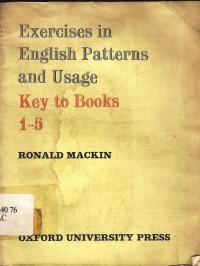 Exercises in English patterns and usage: Key to books 1 to 5