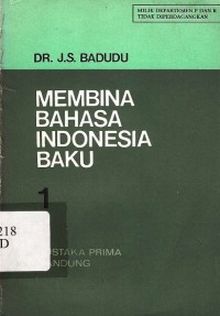Membina bahasa indonesia baku 1