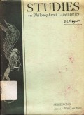 Studies ind Philosophical Linguistics