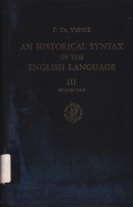 An Historical Syntax of The English Language III Second Half