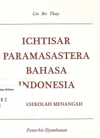 Ichtisar paramasastera bahasa indonesia