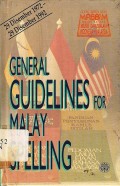 General guidelines for Malay spelling