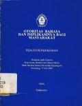 Otoritas Bahasa dan Implikasinya Bagi Masyarakat: Pidato Pengukuhan