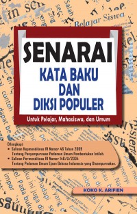 Senarai : kata baku dan diksi populer