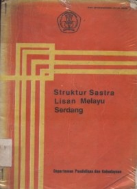 Struktur sastra lisan Melayu Serdang