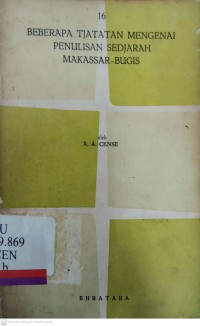 Beberapa tjatatan mengenai penulisan sedjarah makassar-bugis