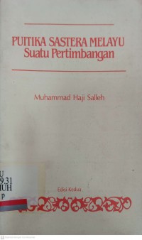 Puitika sastera melayu suatu pertimbangan