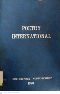 Poetry international Rotterdam 12 tot en met 17 juni 1978