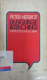 Language and Teaching: A Psychological View