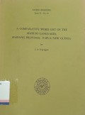 A comparative word list of the mabuso languages, madang province, papua new guinea