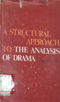 Image of A structural approach to the analysis of drama