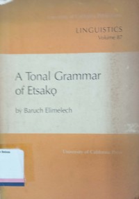 A tonal grammar of etsako