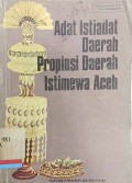 Adat istiadat daerah propinsi Daerah Istimewa Aceh