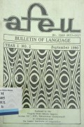 Afeu: Bulletin of Language, Year 1 No. 2, Sept 1990