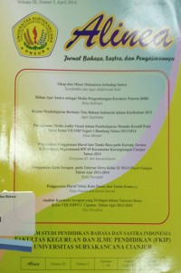 Image of Alinea : Jurnal Bahasa, Sastra, Dan Pengajarannya Vol. 3 No. 5