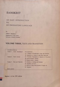 Sanskrit: An easy introduction to an enchanting language volume 3: Tests and transition