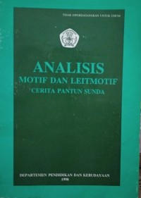 Analisis motif dan leitmotif cerita pantun sunda