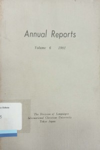 Annual reports, Volume 6 1981