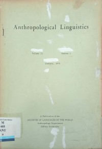 Antropological Linguistics Vol.13 No.1 1971