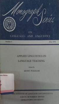 Applied Linguistics in Language Teaching
