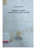 Beberapa karya dalam ilmu-ilmu sastra