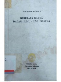 Beberapa karya dalam ilmu-ilmu sastra