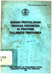 Bahan penyuluhan bahasa indonesia di propinsi sulawesi tenggara