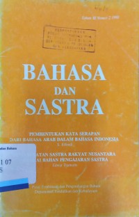 Bahasa dan Sastra Tahun IX nomor 2 1993