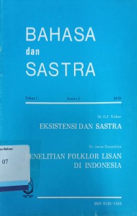 Bahasa dan Sastra Tahun I Nomor 5 1978