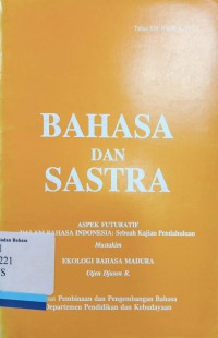 Bahasa dan Sastra Tahun XIV Nomor 4 1996