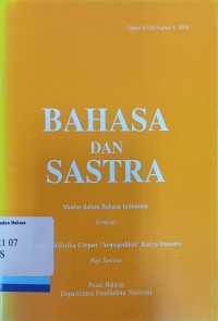 Bahasa dan Sastra Tahun XVIII Nomor 4 2000