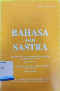 Bahasa dan Sastra Tahun XV Nomor 2 1997