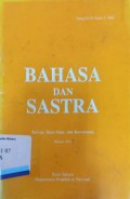Bahasa dan sastra tahun XVIII nomor 3 2000