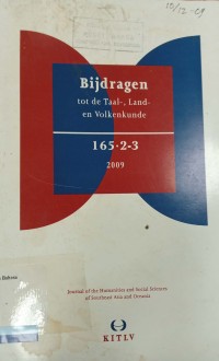 Bijdragen Tot De Taal-, Land- En Volkenkunde 165. 2-3 2009