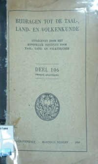 Bijdragen Tot De Taal, Land-En Volkenkunde