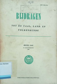 Bijdragen tot de Taal-, Land-en Volkenkunde Deel 143 4e aflevering