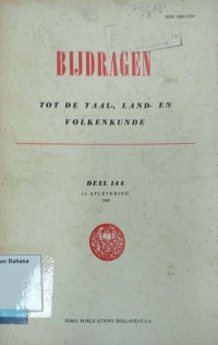 Bijdragen tot de Taal-, Land-en Volkenkunde Deel 144 1e aflevering