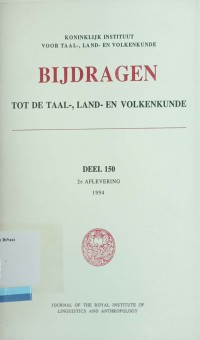 Bijdragen tot de taal-, land-, en volkenkunde deel 150 2e aflevering