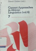 Current approaches to african lingistics (vol. 4)